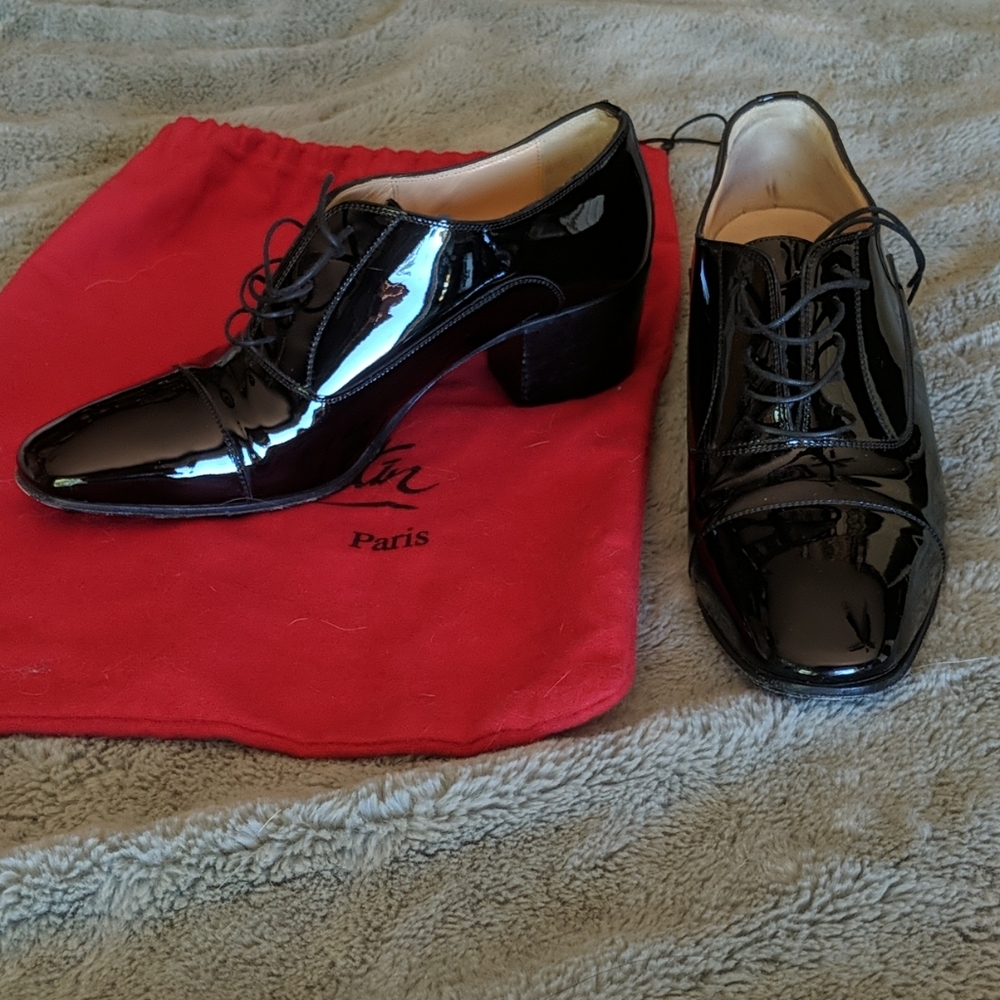 Christian Louboutin patent leather loafers